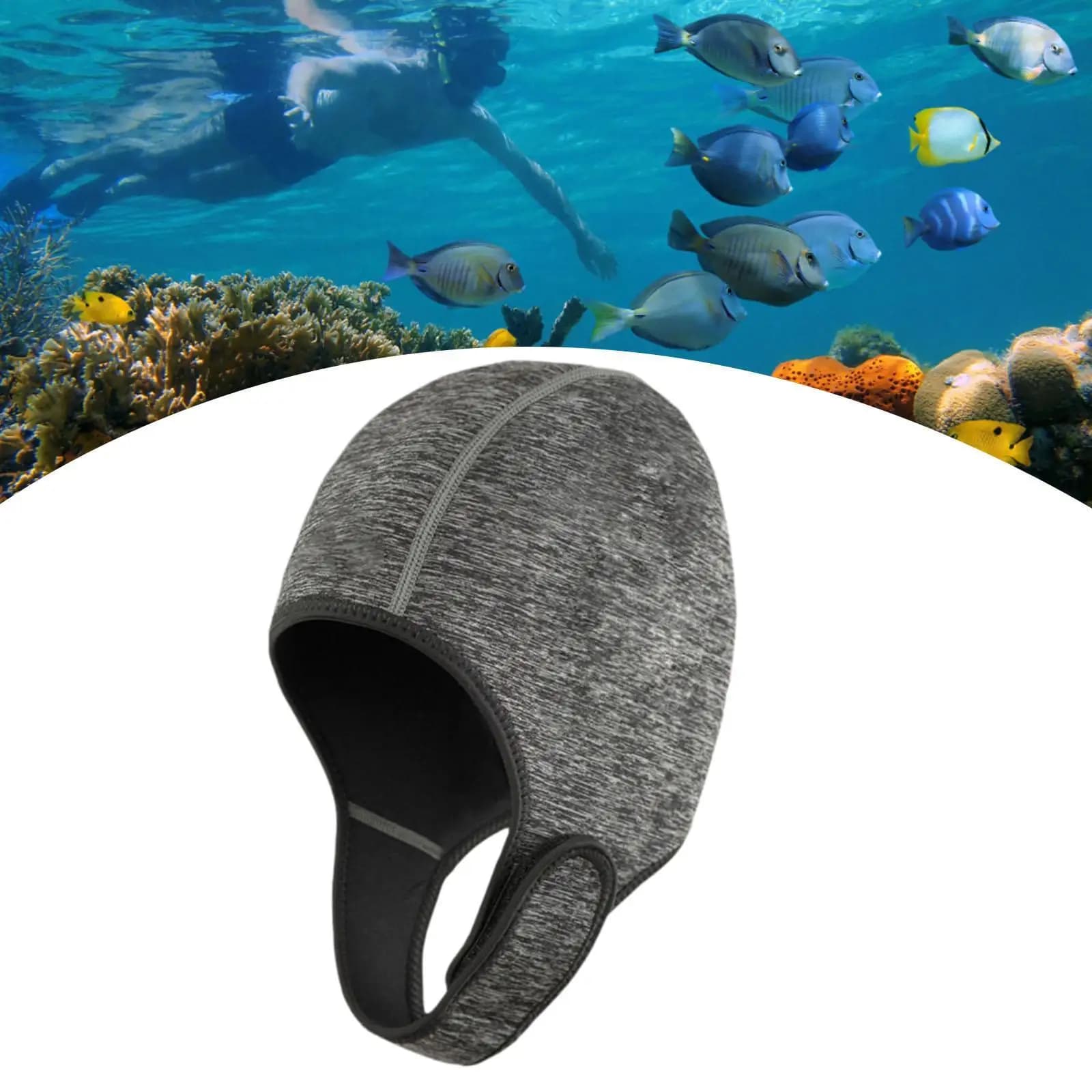Cappuccio da Sub in Neoprene con Cinturino Sottogola per Immersioni, Surf, Kayak e Canoa
