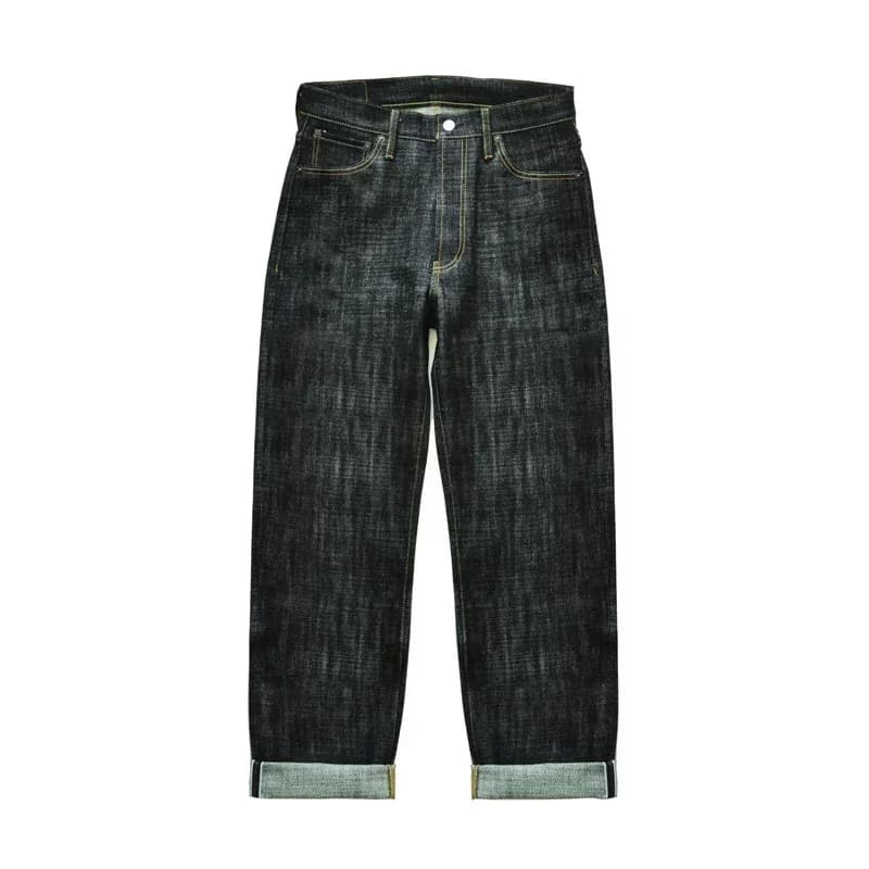 Salzhan 344XX-Forest Jeans per uomo furinkazselvedge Jeans in Denim grezzo Jeans da uomo LOOS Fit 16.8 OZ bottoni placcati argento