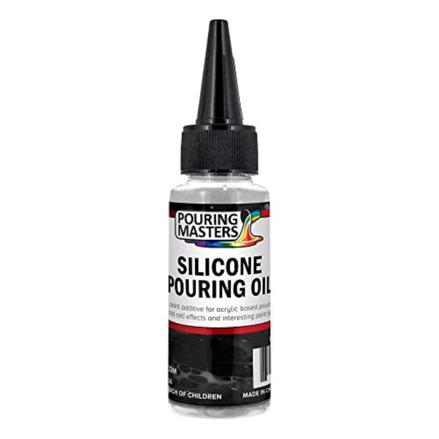 2-Ounce Silicone Pouring Oil - 100% Silicone Oil Pouring Medium for Acrylic Paint, Clear, Odorless Cell Creation Medium