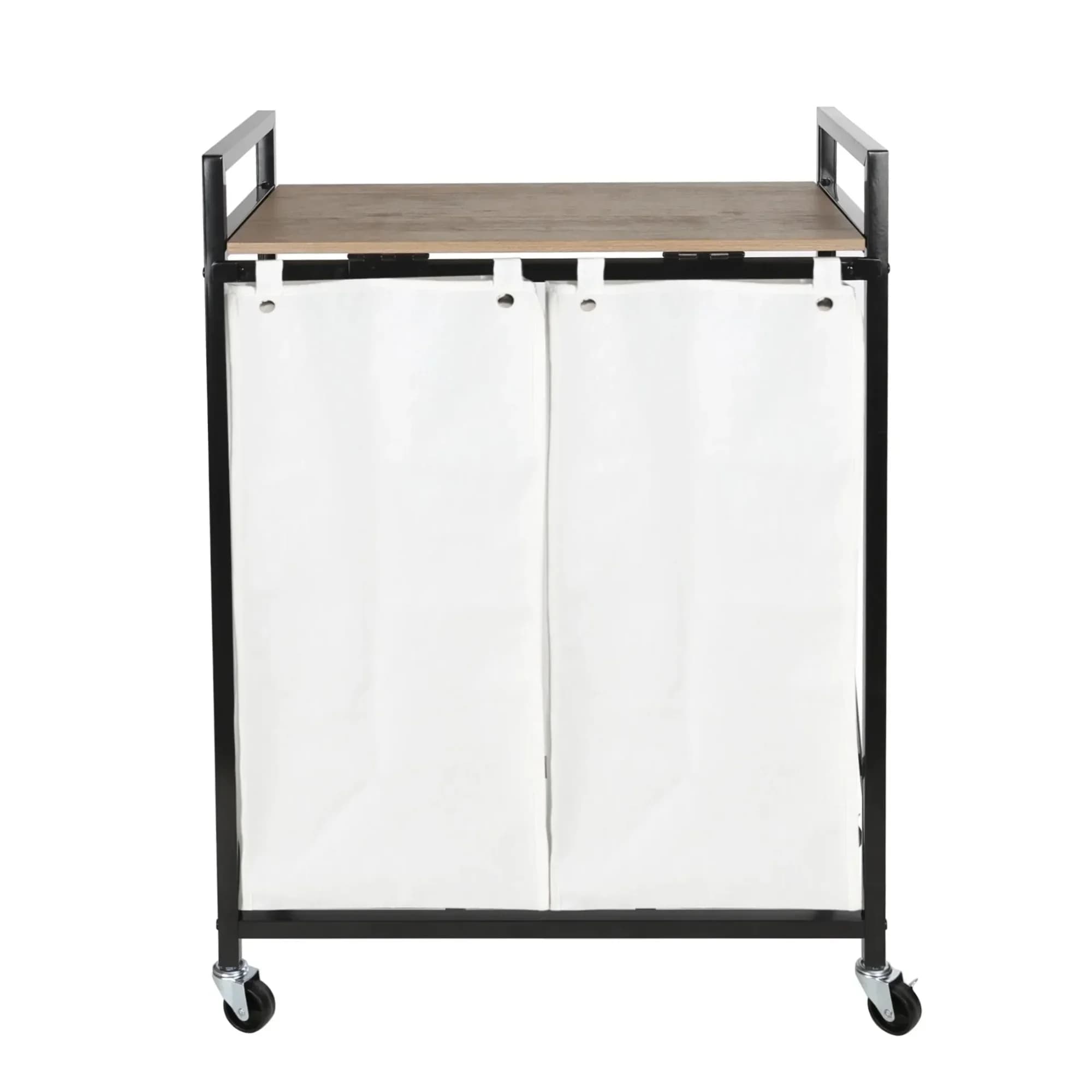 Selector for linen with metal frame with 2 bags of white fabric, adults