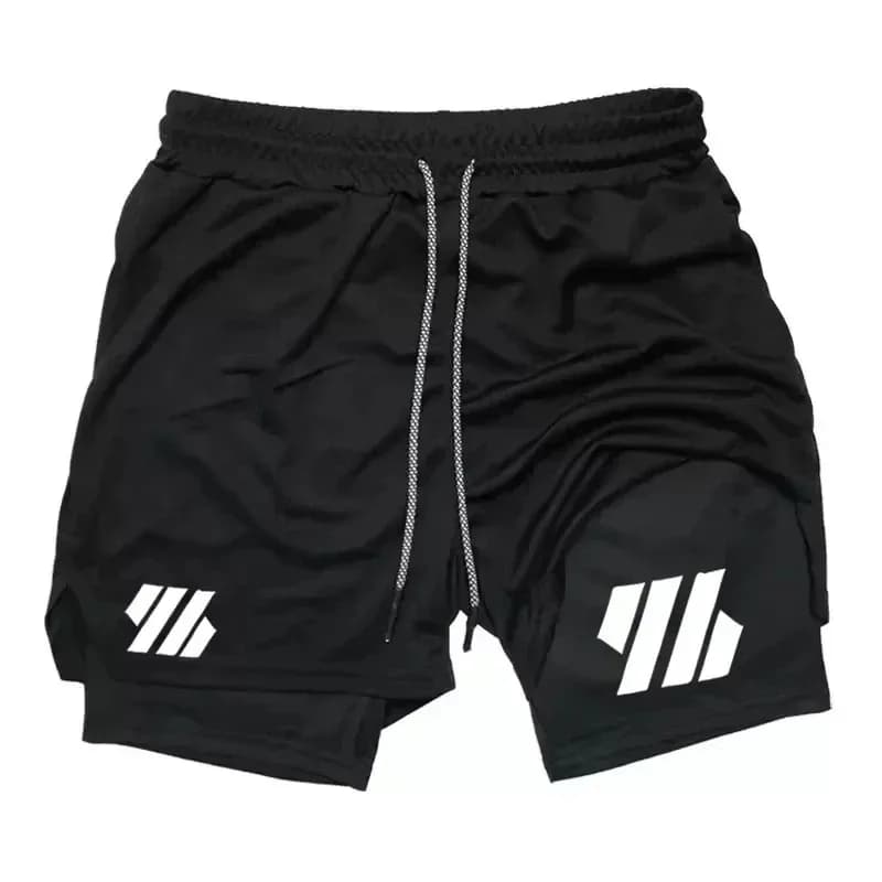 Pantaloncini Sportivi Estivi a Doppio Strato Elastici per Allenamento e Fitness, Asciugatura Rapida, Comodi e Casual