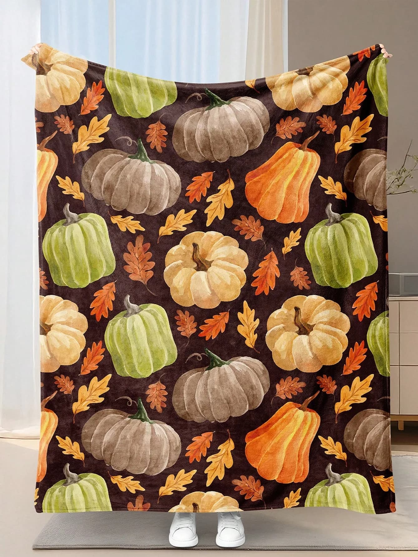 Simpatico cartone animato zucca coperta soggiorno camera da letto decorazione decorazione di Halloween decorazione del Ringraziamento comoda e accogliente