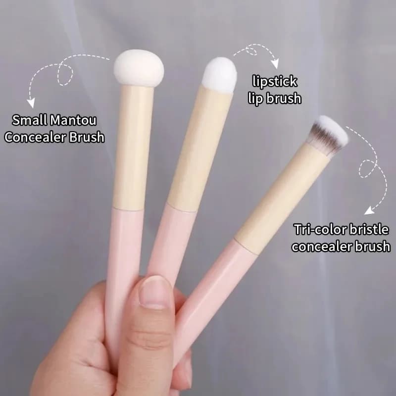 3Pcs Soft Mushroom Sponge Makeup Brush Set Concealer Foundation Contour Lip Brush Cosmetic Beauty Tools