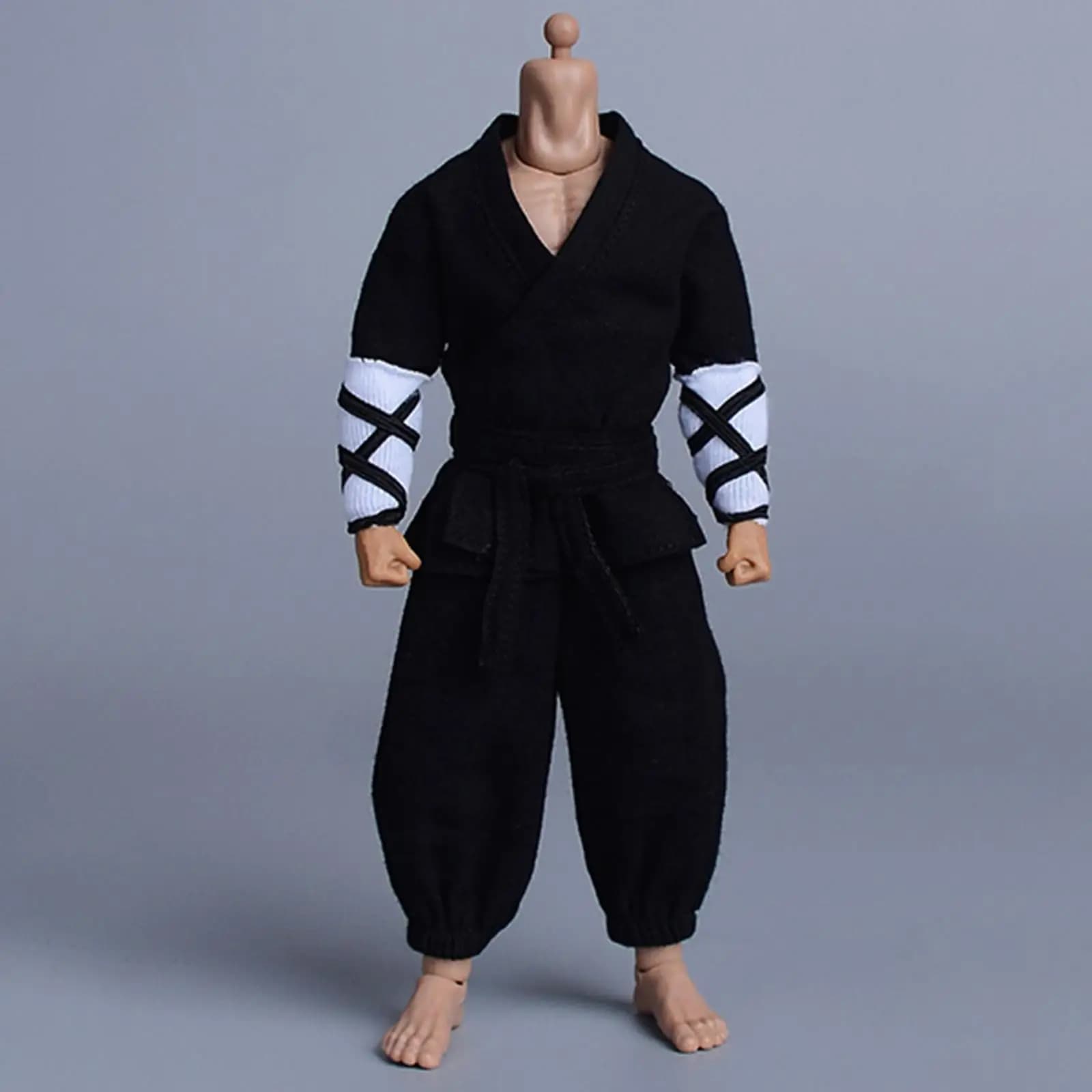 5 pezzi di abbigliamento in miniatura in scala 1/12, fatti a mano, per figure da 6 pollici, completo da allenamento Kung Fu, accessorio per il corpo.