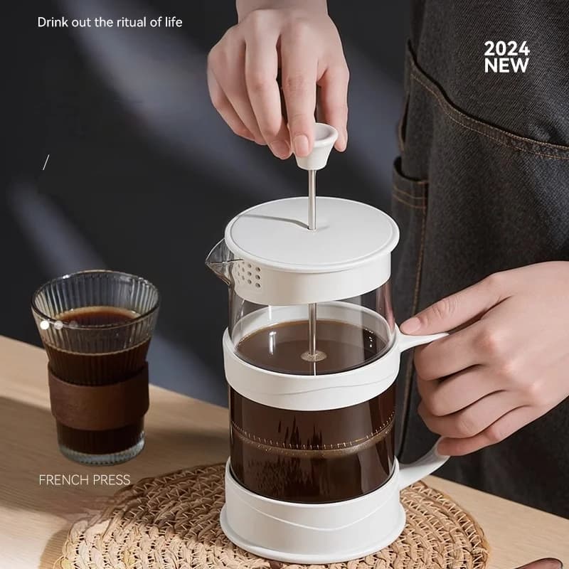 GIANXI Pressa a mano Caffettiera Filtro multifunzione Caffettiera Preparazione casalinga Caffettiera Filtro per tè Pentola per birra fredda