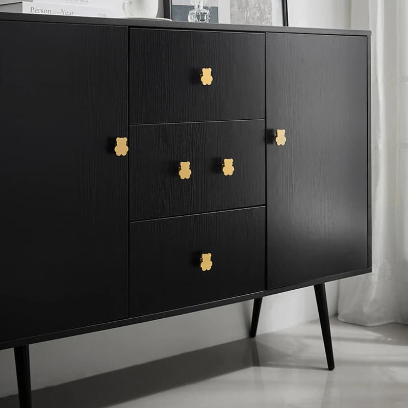 Manopole per cassetti, cassettiere, armadietti da cucina, guardaroba in oro, stile ottone, foro singolo