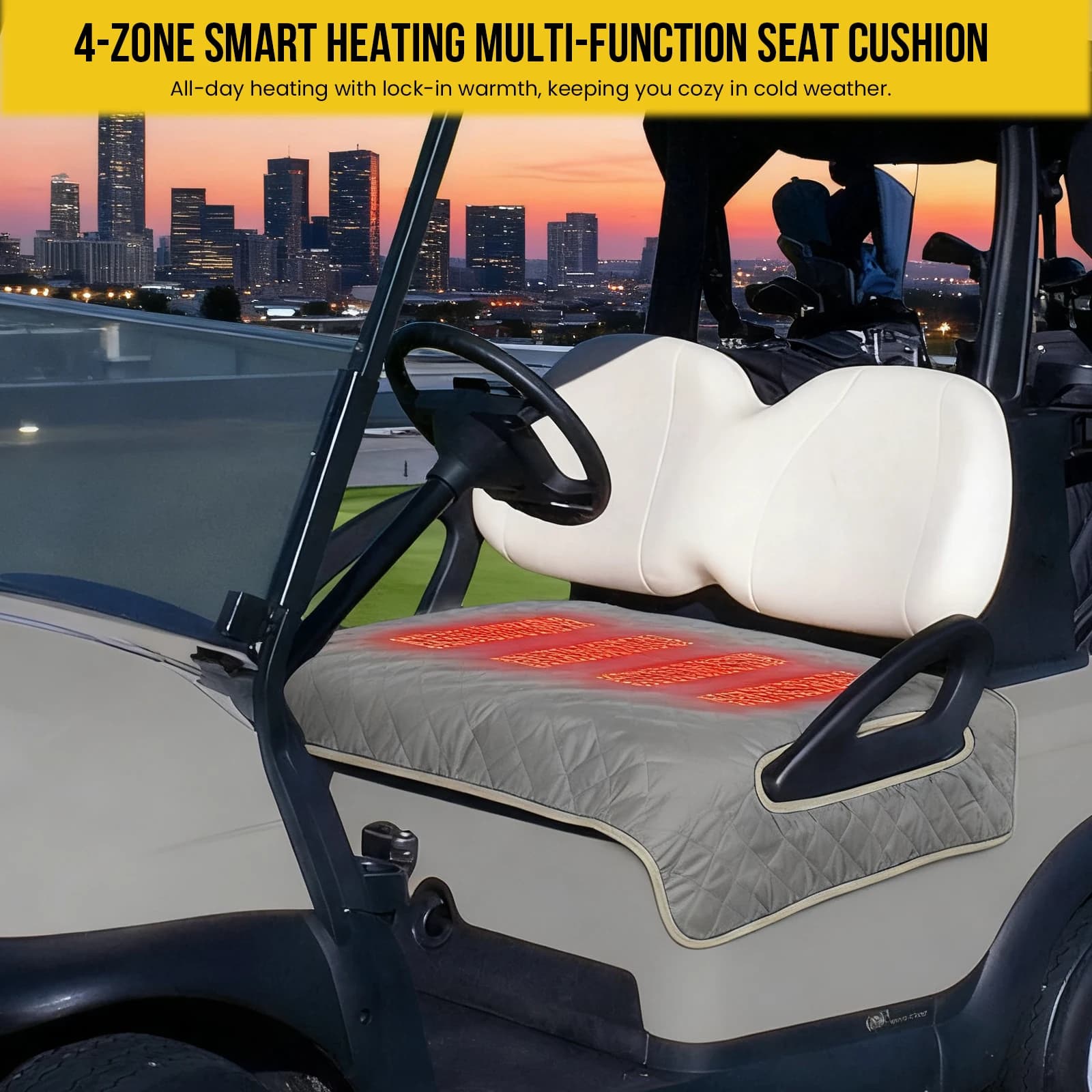 Coprisedile per carrello da golf Cuscino per sedile riscaldato Coprisedile per carrello da golf impermeabile Coperta per asciugamano Regali da golf per uomini Amante del golf