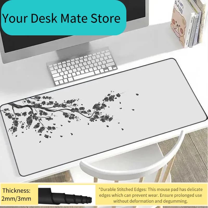 Japanese style game mouse mat, Sakura pink mouse mats, XXL black and white mouse mats, Torii Art mouse mats