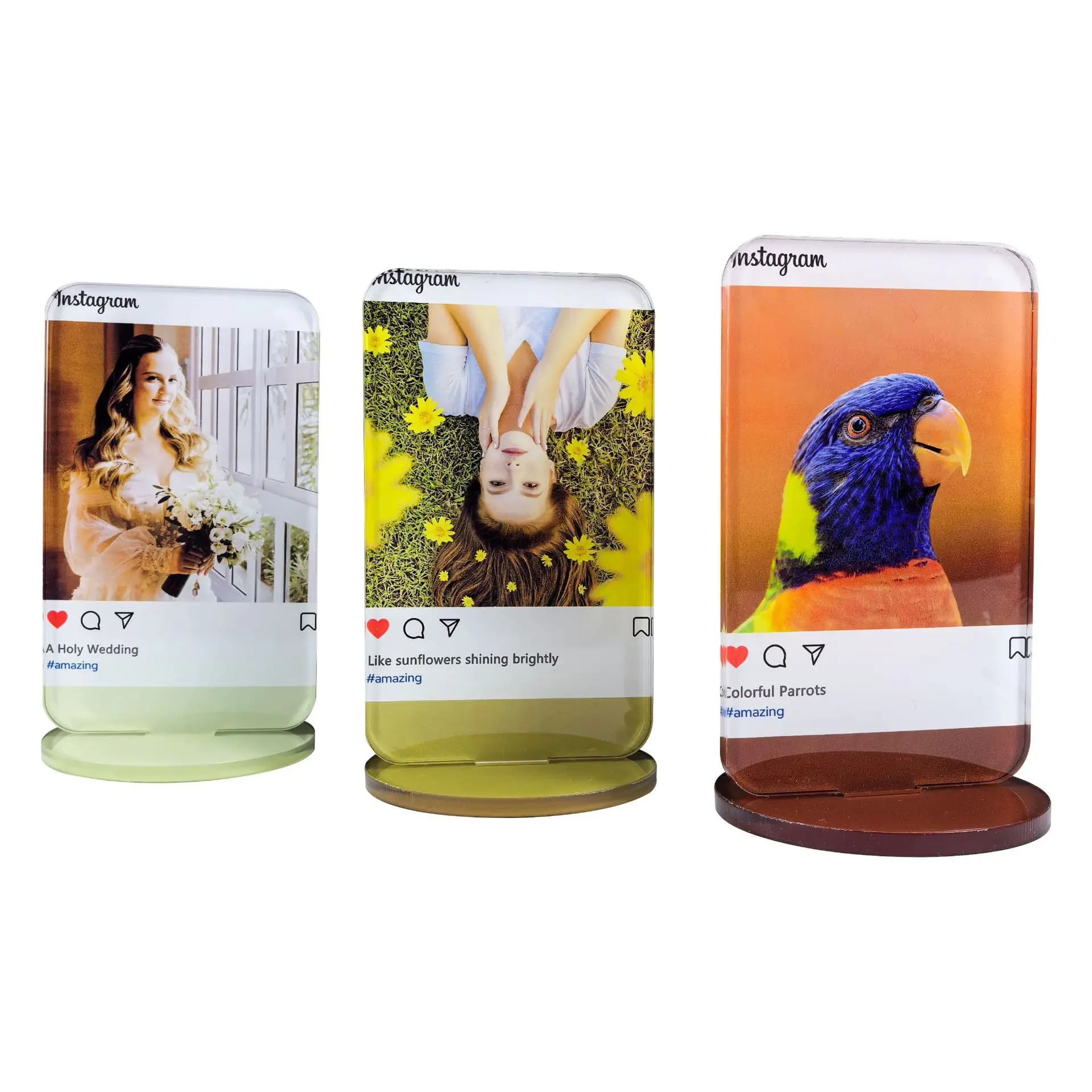 20 pz/lotto Cornici Per Foto Acriliche Vuote Per Sublimazione Stampabili Per Natale/Scuola/Decorazioni Per La Casa/Uso Di Compleanno