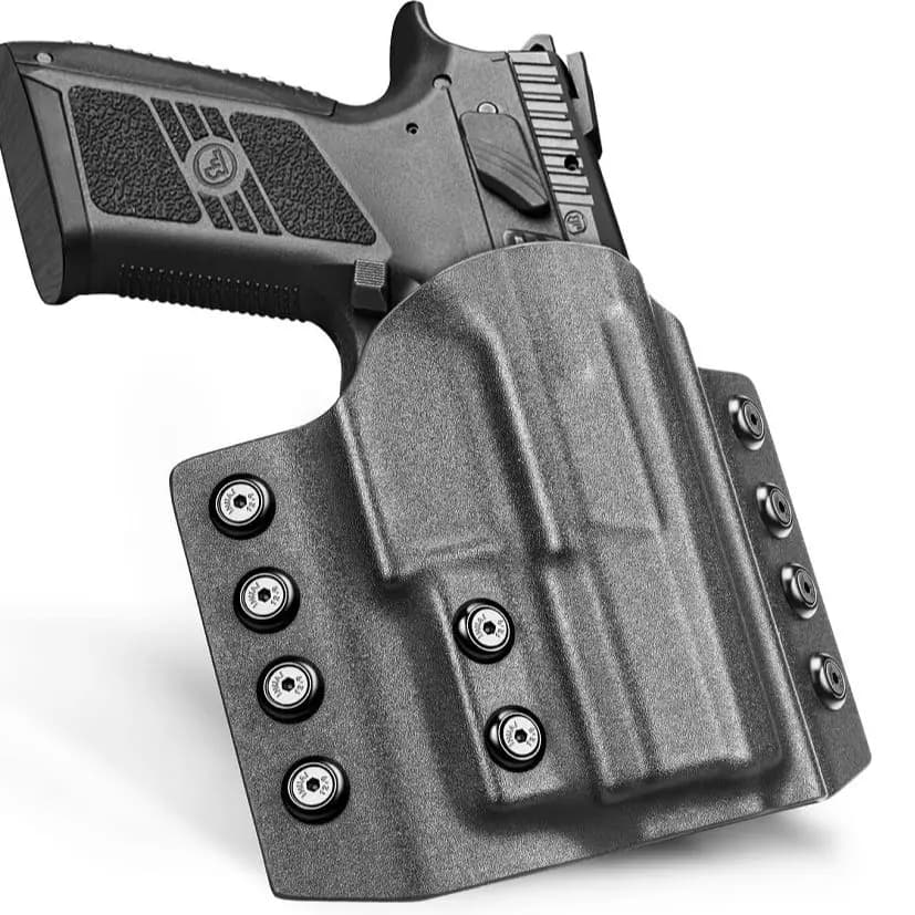 For right mesh CZ P07 / CZ P09 / CZ P10C, OWB Kydex mesh, straight softair equipment bags with adjustable retention for grooved transport