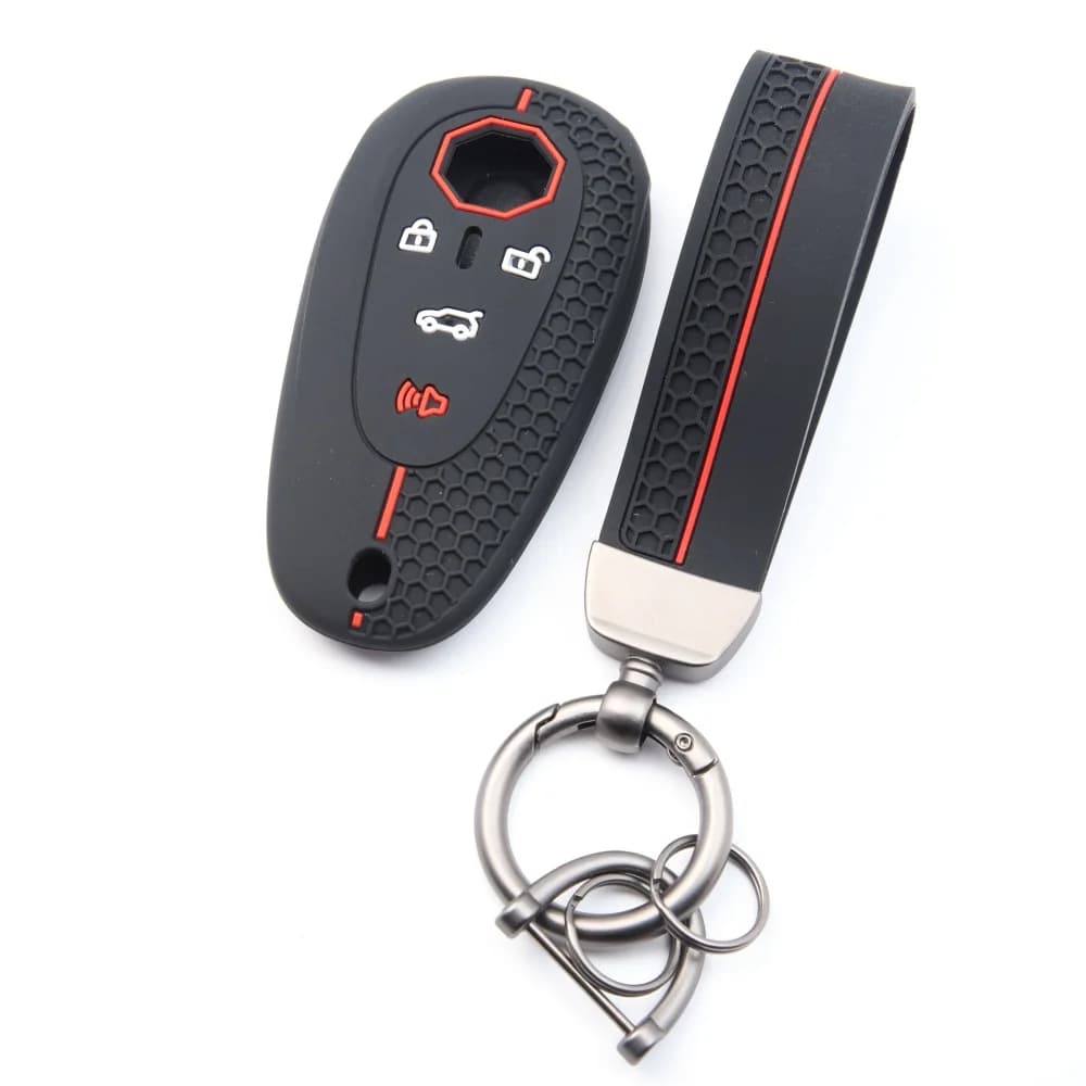 Nuovo Stile Custodia Protettiva in Silicone a 4 Pulsanti per Chiave Telecomando Auto MG Cyberster - Set Completo con Sensazione di Lusso