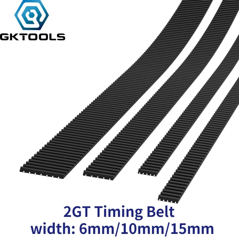 GKTOOLS GT2-6mm / 10mm aperto cinghia di distribuzione 5m/10m//20m/50 m/lotto GT2 cinghia di gomma fibra aramide tagliata a lunghezza per stampante 3D all'ingrosso