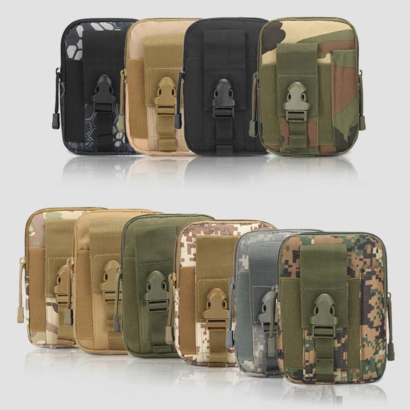 Marsupio tattico Molle Borsa da cintura Marsupio portatile multifunzionale Tasche da corsa tascabili piccole