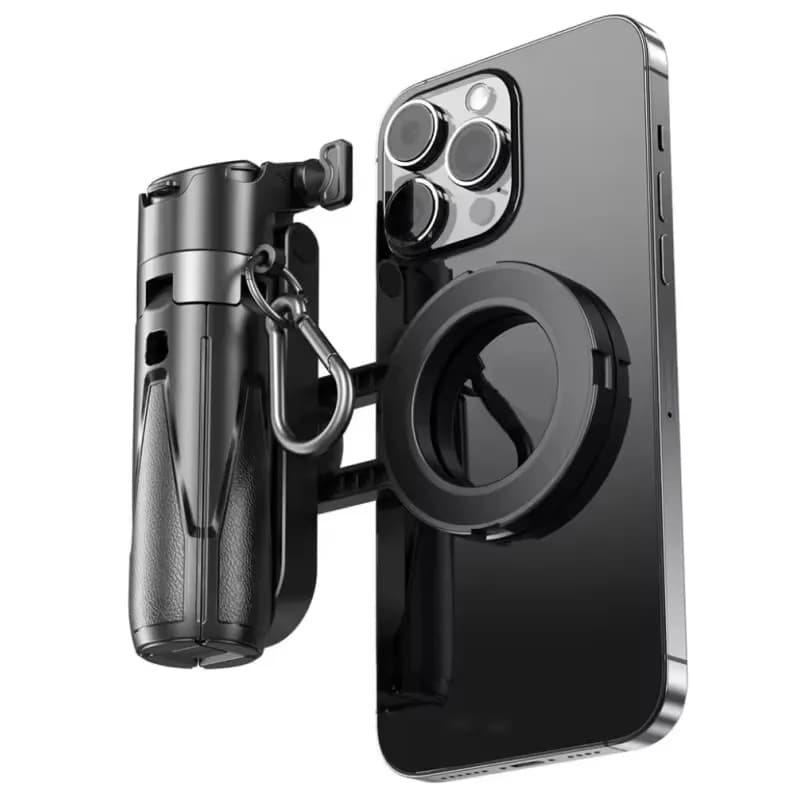 Mini Bastone Selfie Bluetooth Magnetico Tascabile con Telecomando per iPhone 17 e Android, Compatibile con Magsafe, Treppiede da Viaggio e Monopiede
