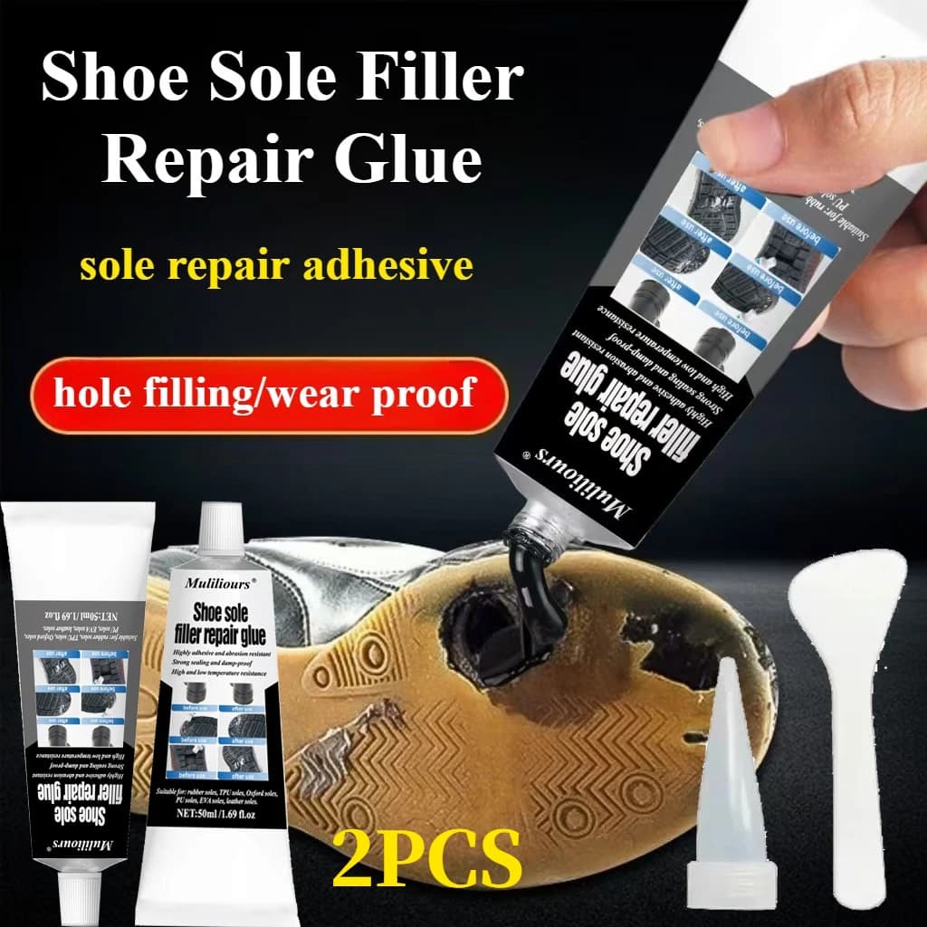 2 pezzi kit di colla per riparazione scarpe suola bianca nera colla per riparazione riempimento ad asciugatura rapida impermeabile sigillante resistente all'usura agente di riparazione crepe