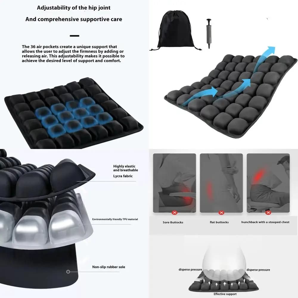Cuscino da Viaggio Ergonomico Portatile per Aerei, Auto e Sedie a Rotelle