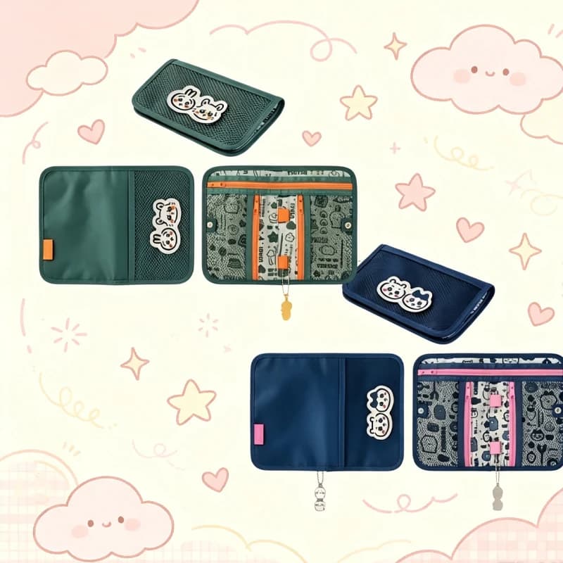 Chikawa Printing Storage Bag Document Package Go Out Travel Cartoon Passport Bag Multifunctional Card Holder Coin Purse