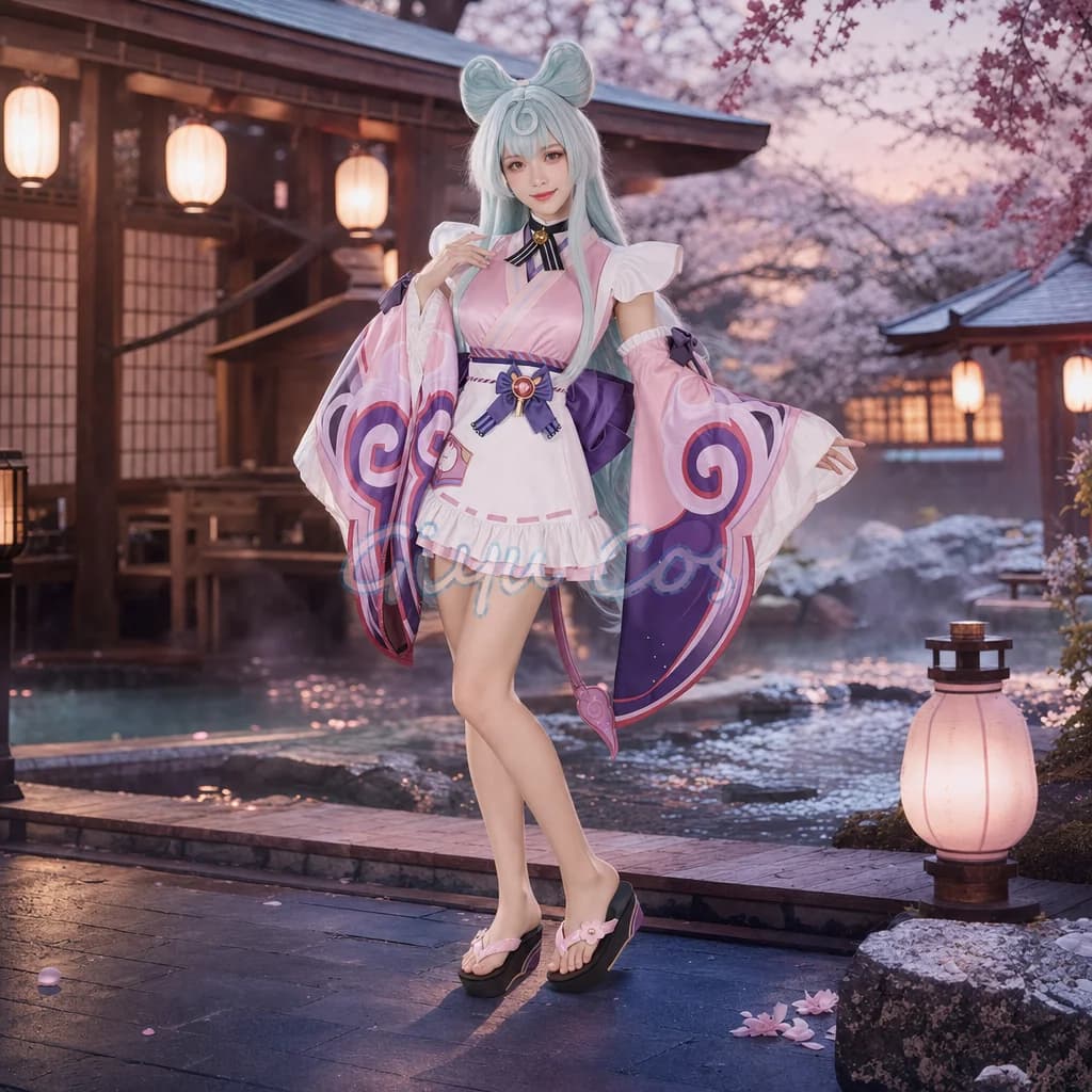 Costume Cosplay Completo di Yumemizuki Mizuki di Genshin Impact, Uniforme per Carnevale, Festa di Halloween e Mascherata per Donne