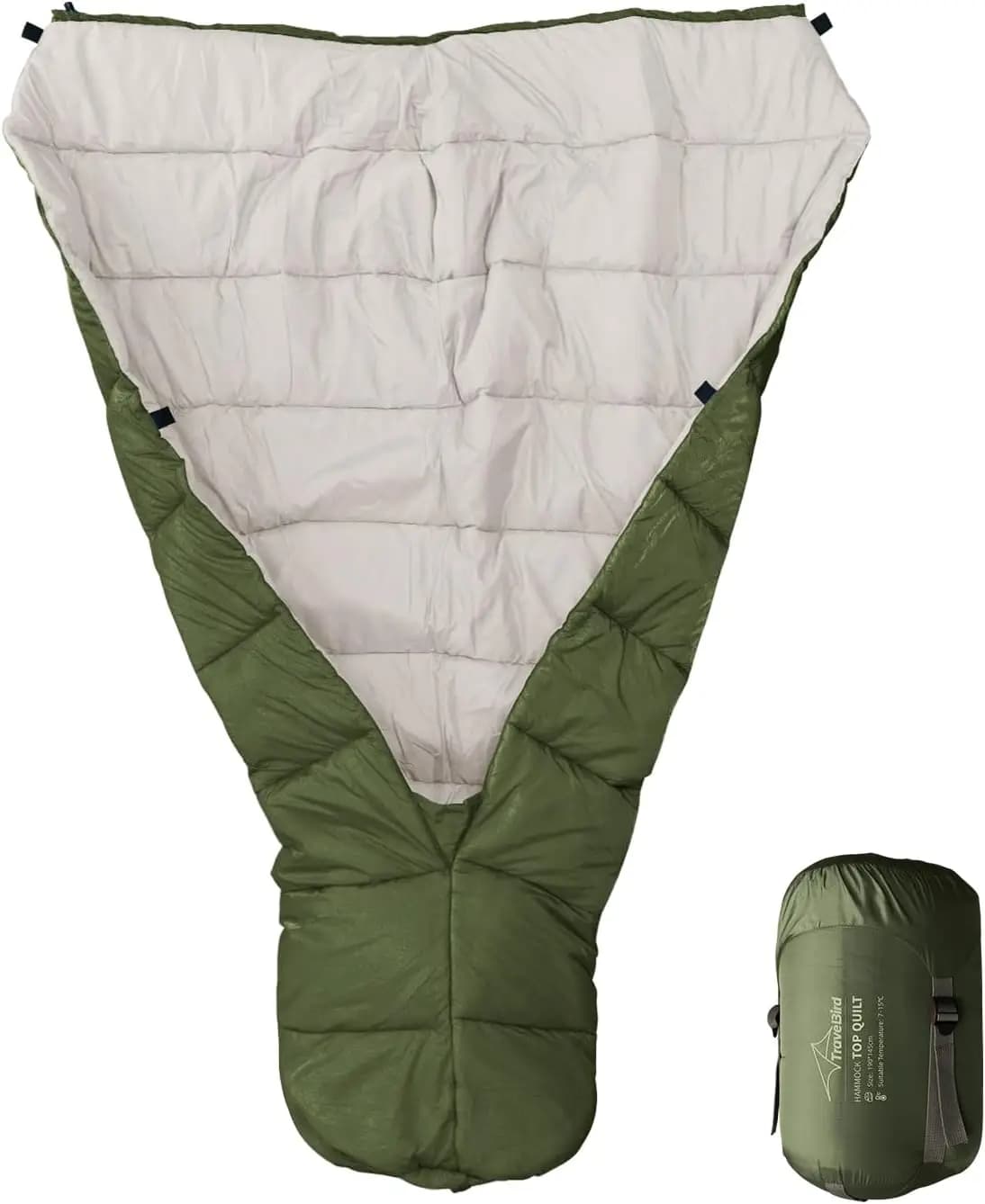 Sacco a Pelo Ultraleggero Top Quilt per Campeggio con Amaca, Isolamento Termico per Attrezzatura Outdoor