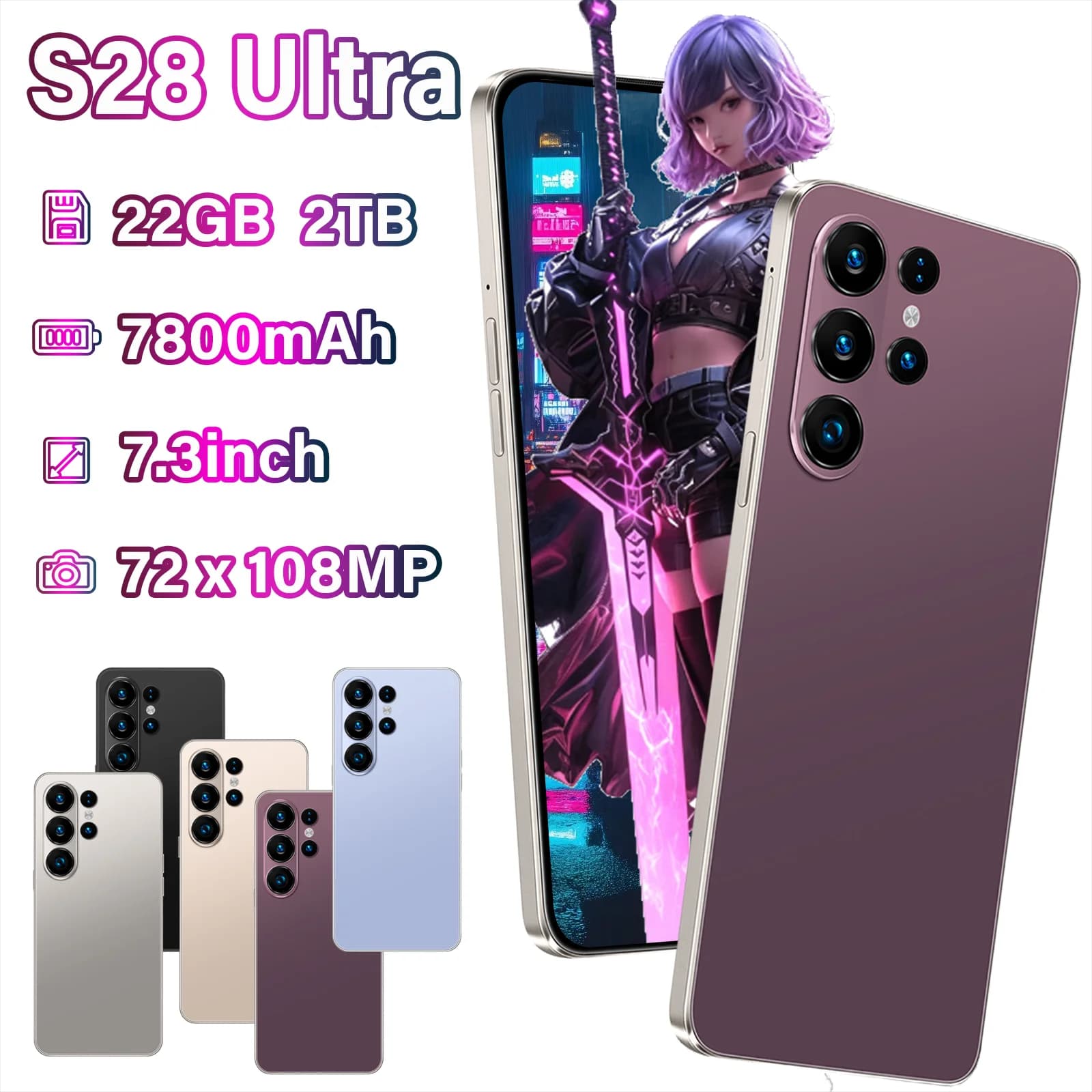 NEW Screen Protector For SMS S28 Ultra Smartphone Accessories 7.3inch Original Global Edition Mobile Dual Card HD