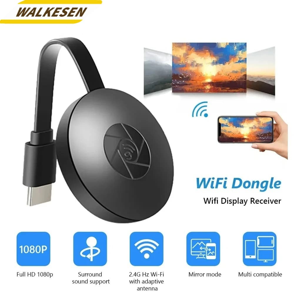 Ricevitore display WiFi Dongle G2 1080P per display HDMI Dongle miracast portatile per proiettore TV Android iOS schermo a specchio