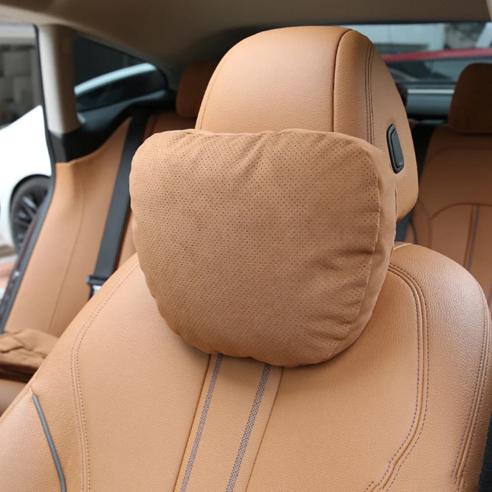 Cuscino per il collo traspirante per auto Mercedes Benz Classe S Maybach, morbido poggiatesta in pelle scamosciata, cuscini lombari, dimensioni universali per interni
