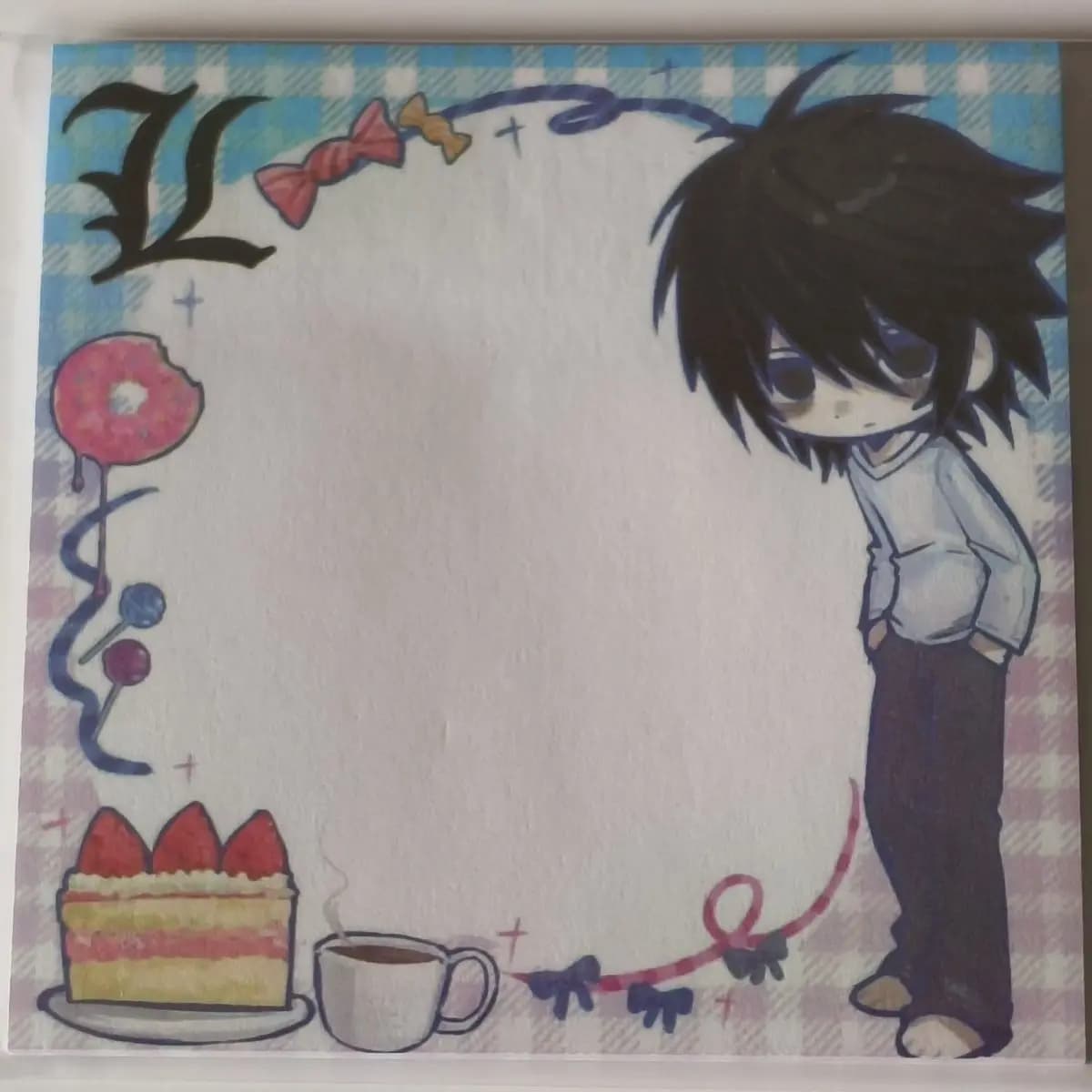 Death Note L Anime Memo Pad Cute Cartoon Notepad Portable Handwriting Note Paper Fans Stationery Gift