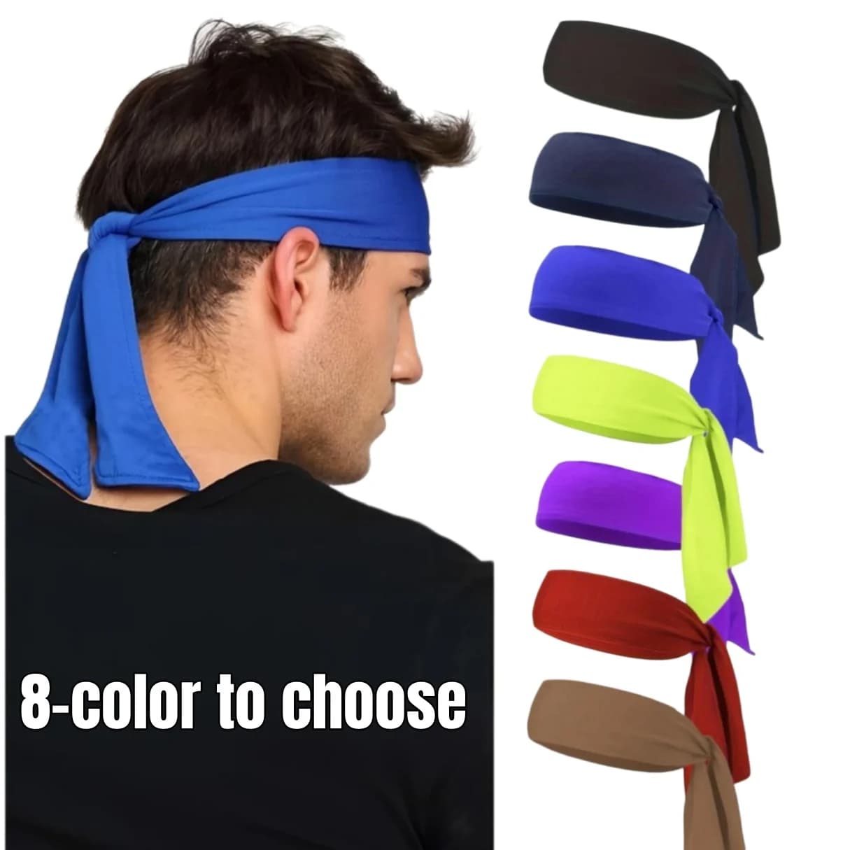 Quick Drying Breathable Sports Band for Men and Women Fascetta for Pirate Style Hair Absorbing sweat with Adjustable Strap for Tennis Race