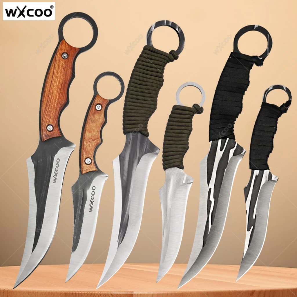 2pcs Kitchen Boning Knife Set Stainless Steel Meat Cleaver Handmade Forged Utility Knife Fruit Slicing Knife Kitchen Supplies
