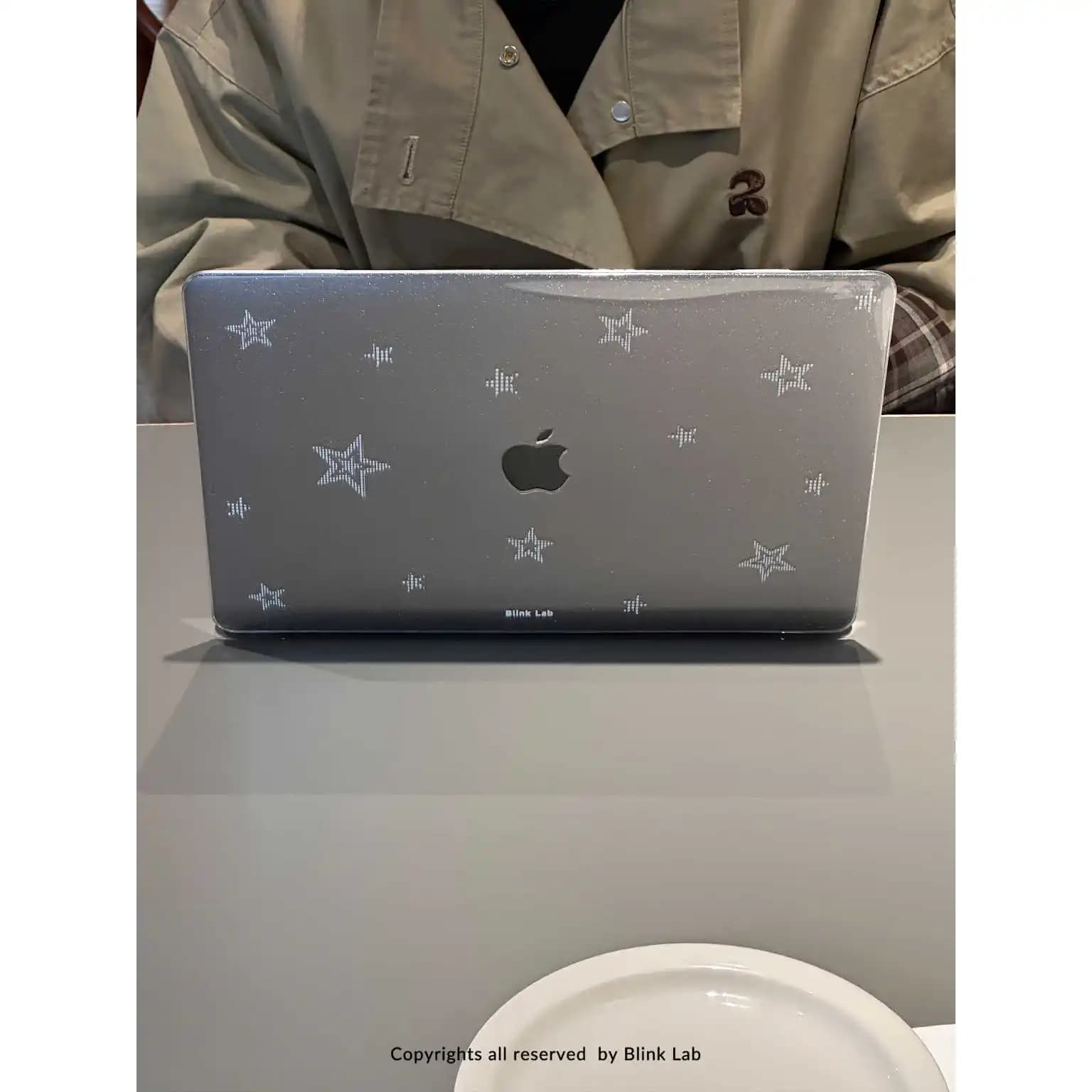 Custodia Glitter Waves Dotted Stars per MacBook Neo 13 2026 Air 15 M4 M3 Rigida per MacBook Pro 14 M1 M2 M5 14 16 Accessori Sleeve
