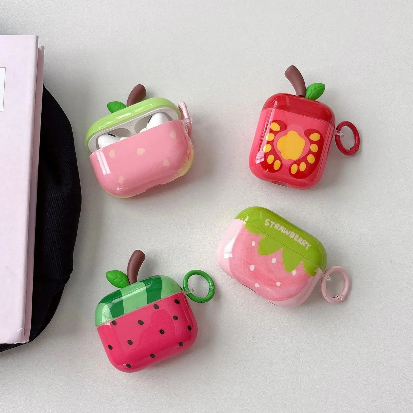 Simple Chic Anguria Strawberry Tomato Fruit Model Protective case for earphones for AirPods 1 2 3 4 Pro 2 Pro 3
