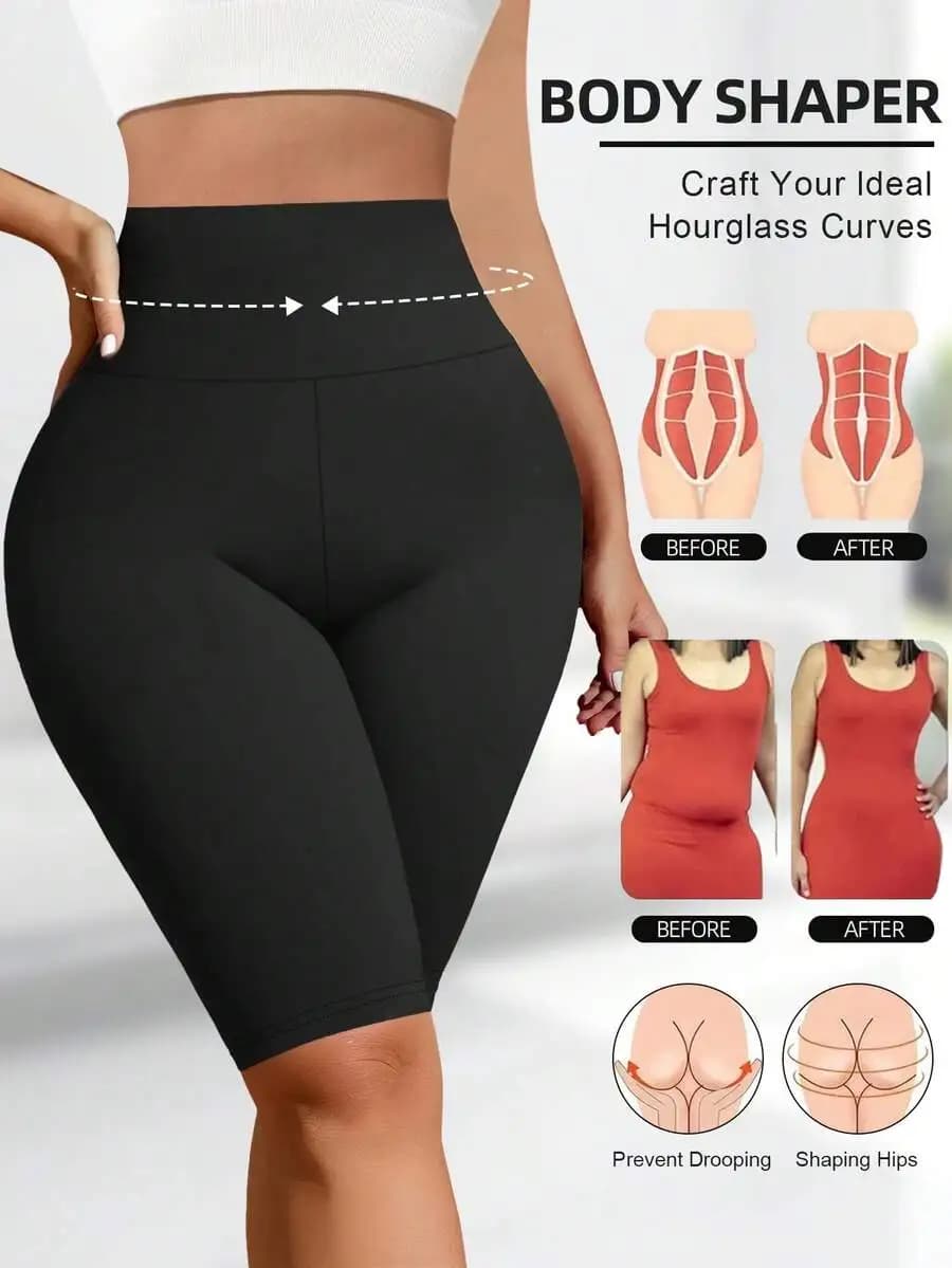 Leggings sportivi a vita alta a cinque punte per donna, pantaloncini skinny modellanti e sollevanti i glutei per yoga, fitness e ciclismo all'aperto