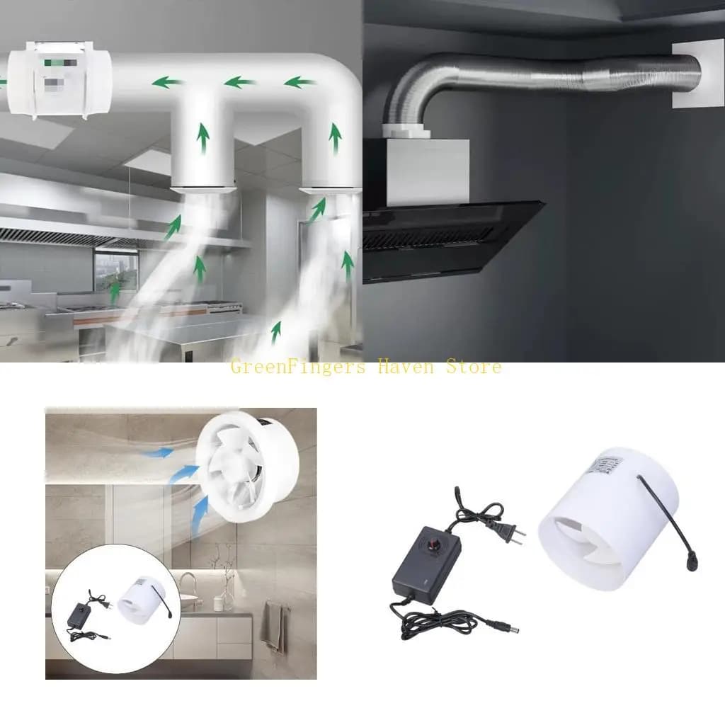 Ventola ventilazione con condotto F68D a basso rumore 12V per casa, scambiarsi rapidi in piccoli spazi