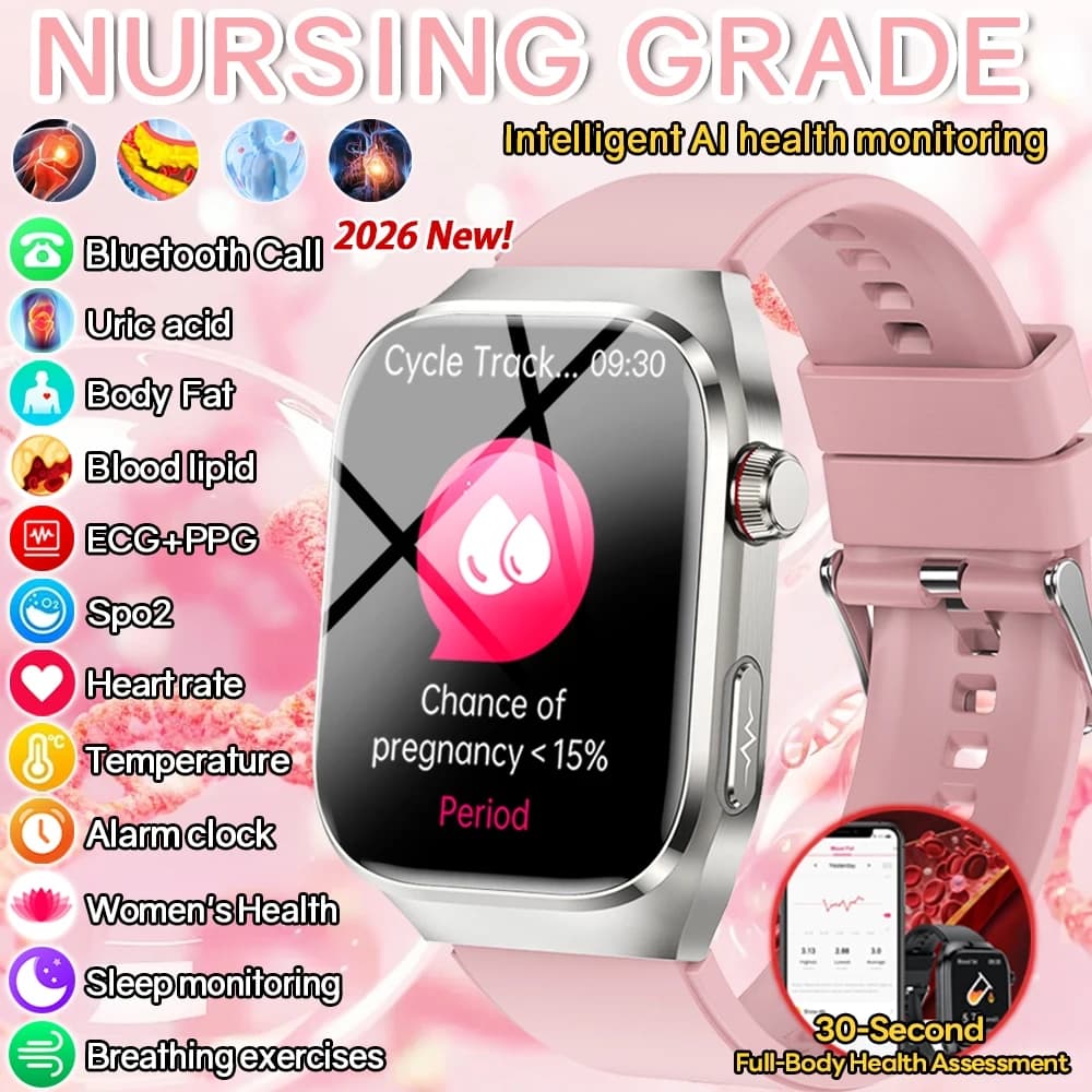 Nuovo Smartwatch per la Salute 2026, Monitoraggio della Pressione Sanguigna e della Salute Femminile, ECG Professionale con Monitoraggio di Cinque Organi