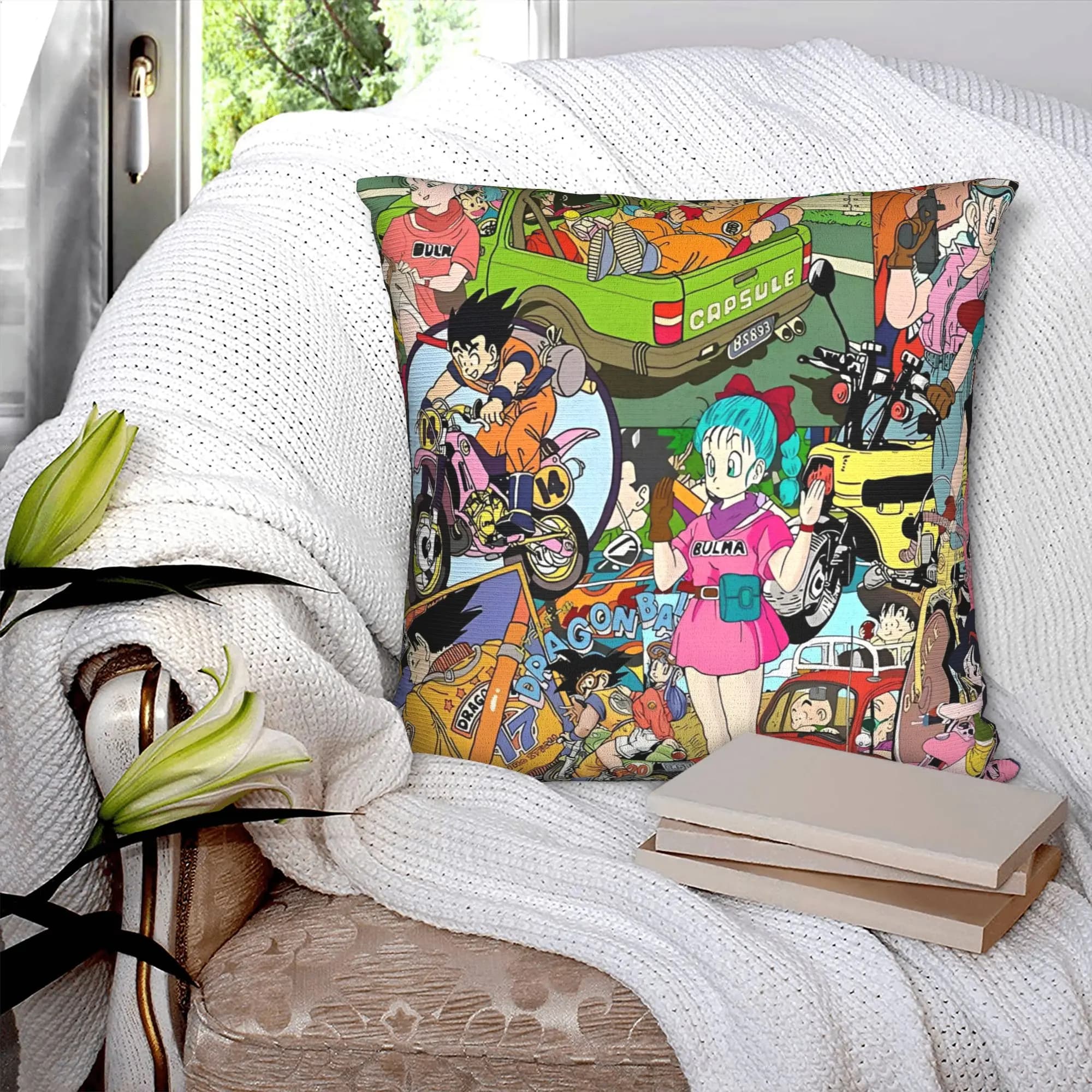 Dragon Ball cushion lining, pillowcase for sofa, funny decorative pillowcases 40*40