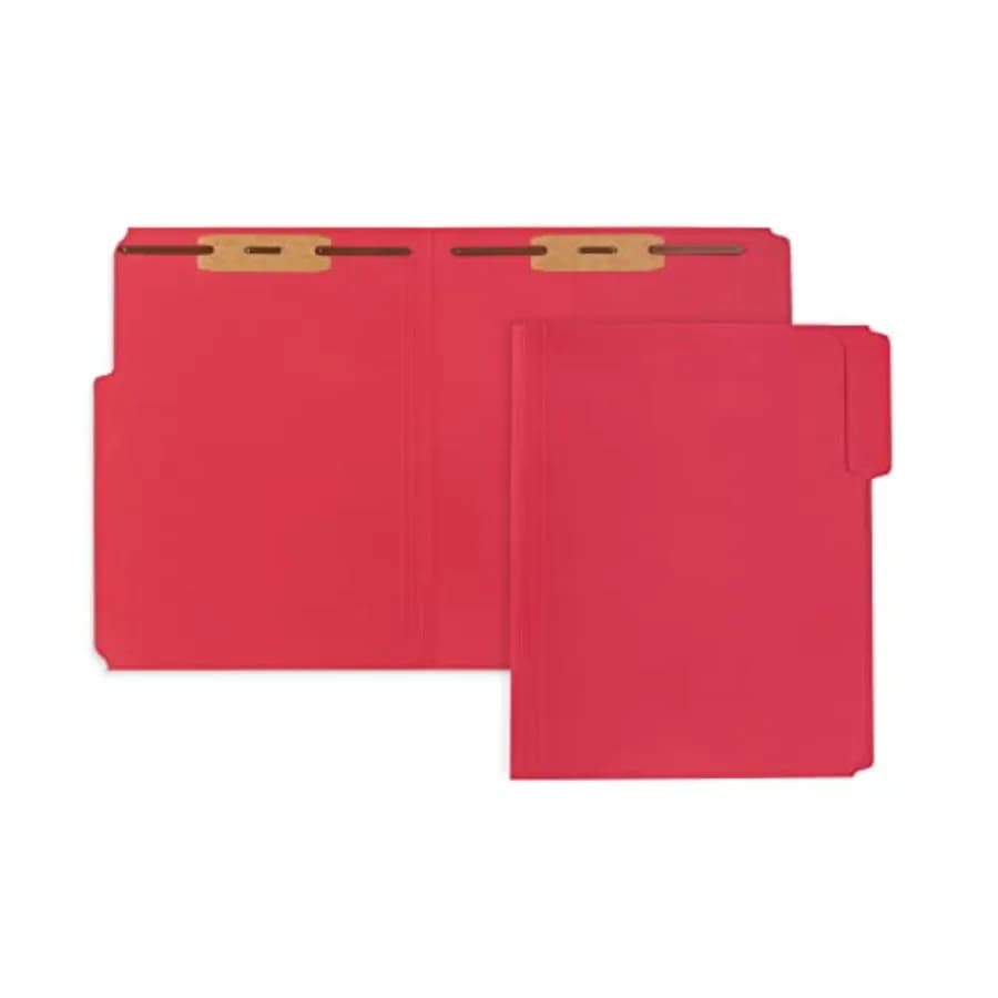 50 Cartelle Portadocumenti con Chiusura a 2 Perni - Linguetta Rinforzata 1/3 - Chiusura Resistente a 2 Perni Progettata per Organizzare Documenti Medici Standard