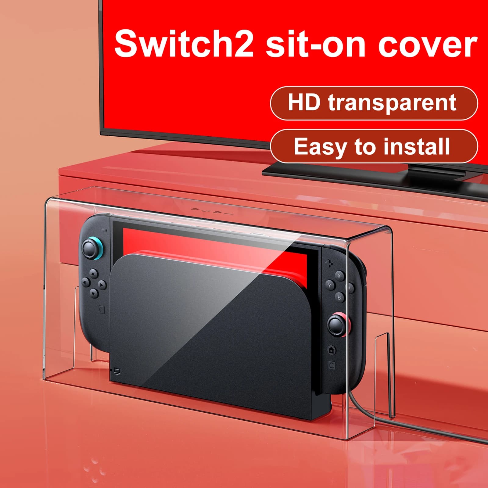 Custodia protettiva antipolvere per accessori Switch 2 Custodia protettiva in acrilico trasparente Switch1/2 Compatibilità Display Box