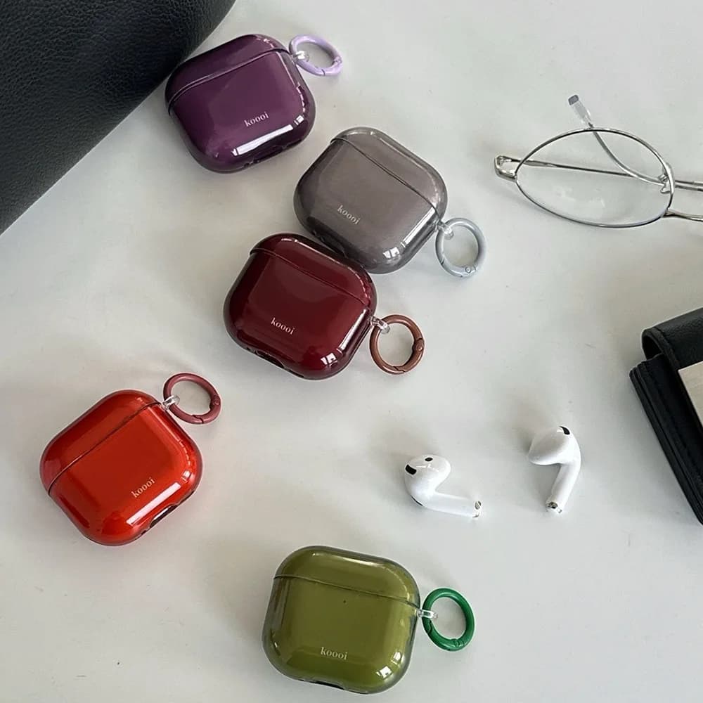Simple Style Purple Tpu Transparent Bluetooth Imd Headset for AirPods Pro 3 2 Silicone Protective Case for AirPods 4 3 1 or 2