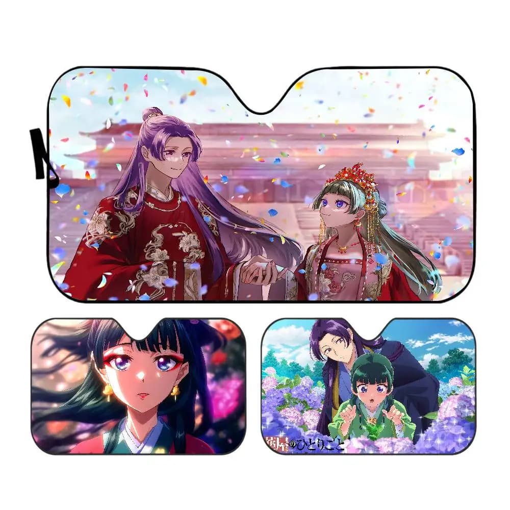 Anime The Apothecary Diaries Sun Cover Foldable Windscreen Car Reflective Breathable Anti UV