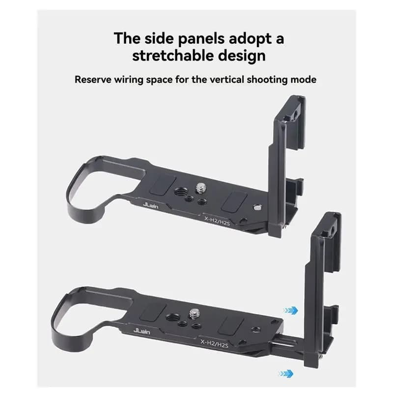 Exquisite-JLWIN XH2 For Fujifilm X-H2/X-H2S For DJI RS2 RS3 Tripod Mount Adjustable Vertical QR L Plate Bracket Holder Hand Grip