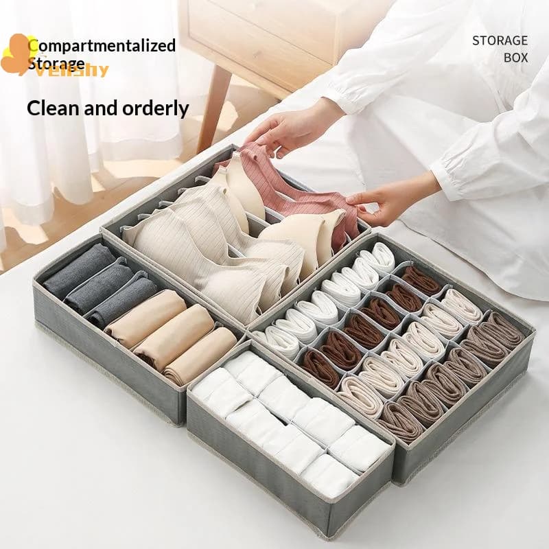Organizzatore per biancheria intima Calzini Reggiseno Pantaloni Sciarpa Cravatta Scatola portaoggetti Organizzatori per cassetti per guardaroba Custodia pieghevole per organizer per biancheria intima