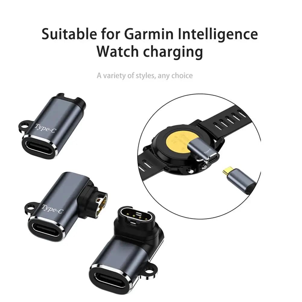 1/3/5/10Pcs Type C Charger Adapter For Garmin Fenix 7 7X 5S 6 6X 6S PRO Smart Watch Chargering Converter Accessories