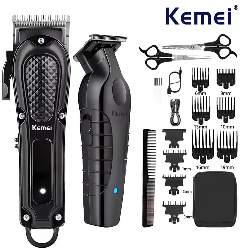 Men's Professional Haircut Kemei KM-1071 KM-2299 Wireless Haircuts Men's Haircuts Beauty Kit for Electric Haircut