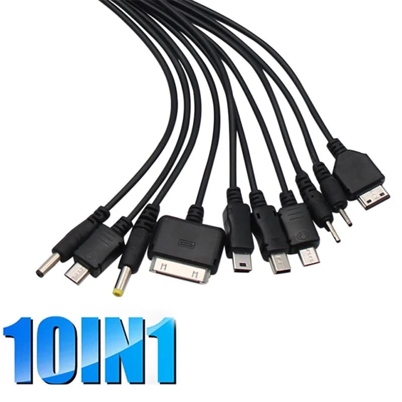 Cavo USB multifunzione 10 in 1, cavo di ricarica universale per telefono, cavo di ricarica multiporta da USB a multiporta per caricabatterie Xiaomi iPad MP3