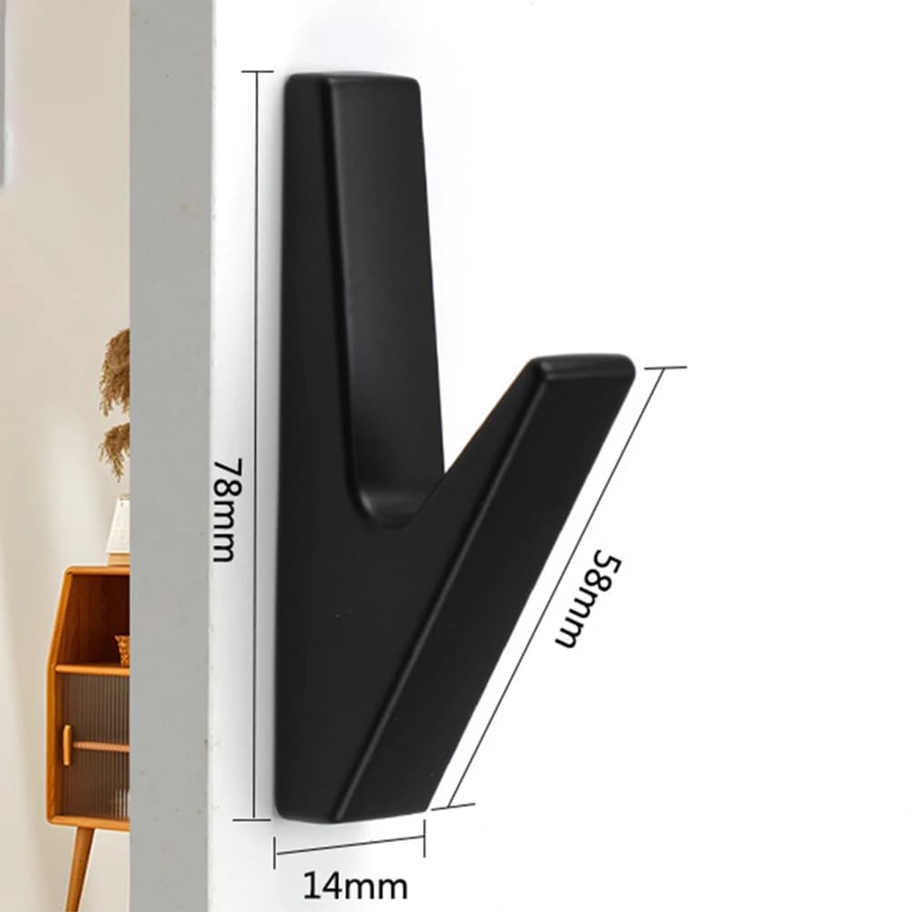5 Pack V-Shape Wardrobe Hooks for Closets Bedrooms Hallways Living Rooms with Concealed Mounting Zinc Alloy Construction