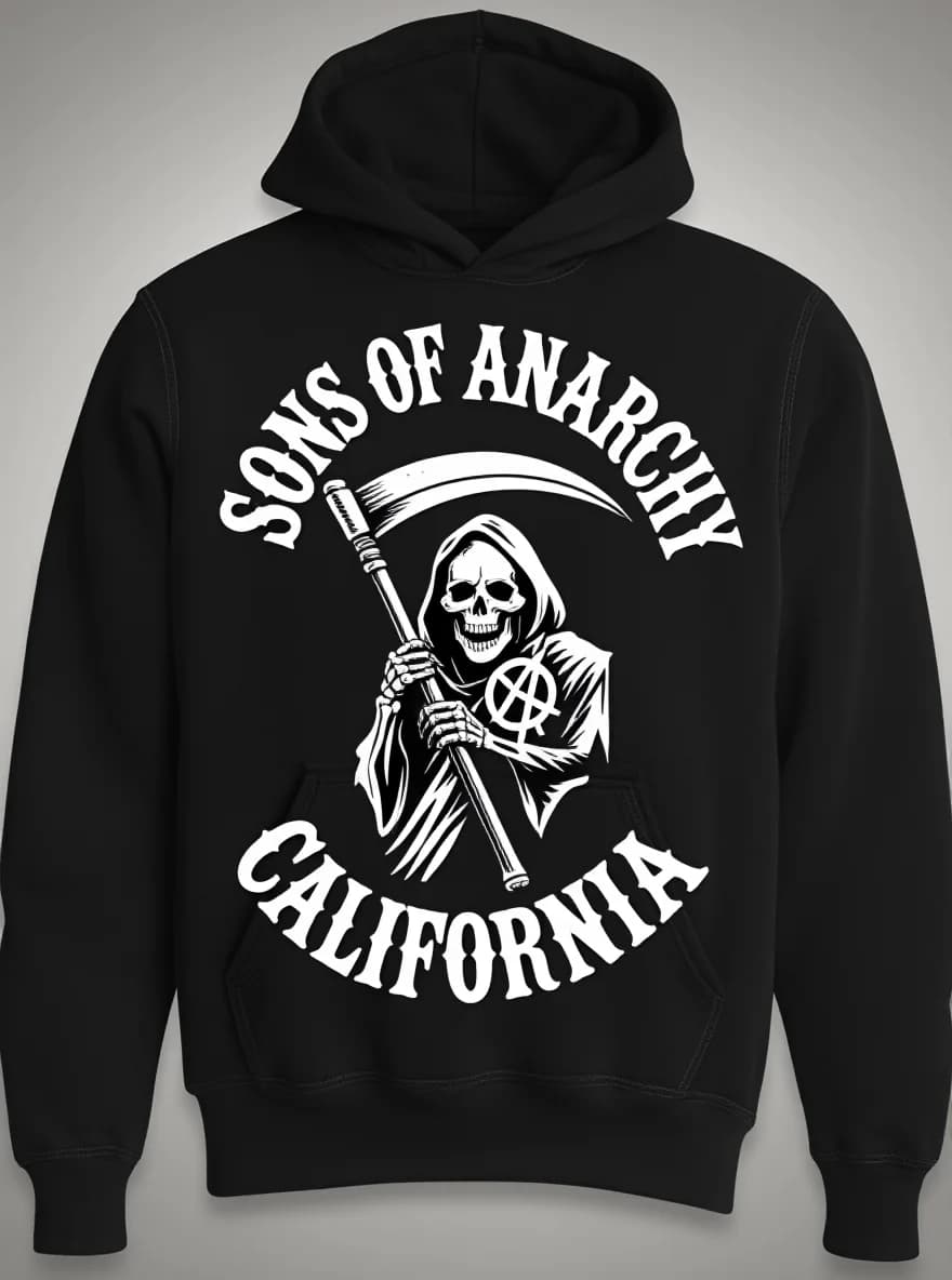 Felpa con cappuccio unisex Sons Of Anarchy, regalo di Natale e compleanno, felpa con cappuccio da uomo