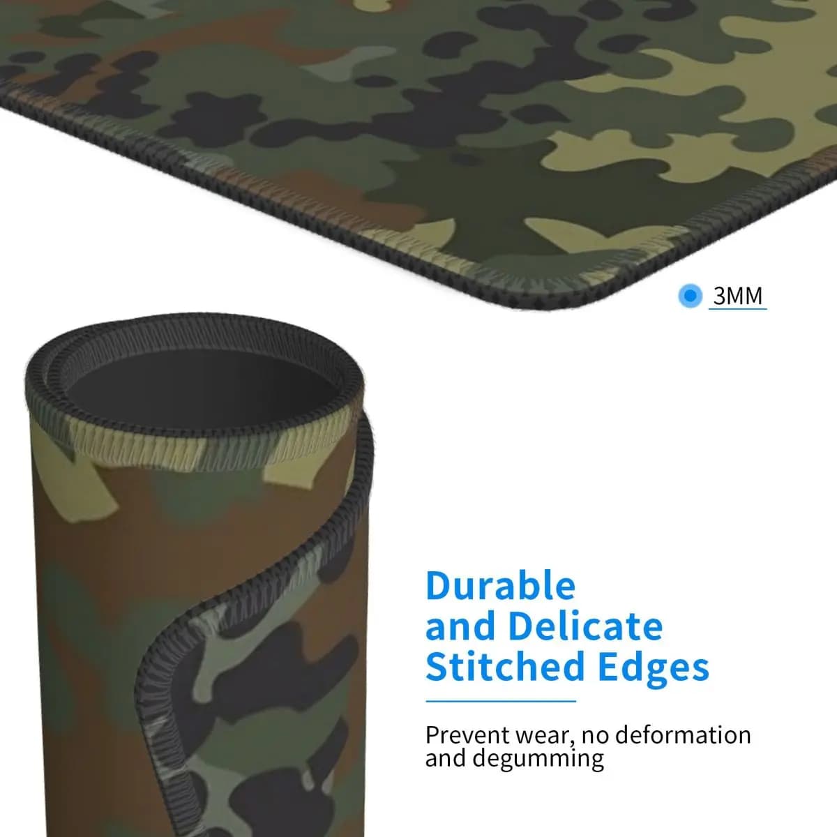 Multi-Measurement Mouse Mat with Mimetic Motive Flecktarn, PC and Laptop Mats, Keyboard Mat, Gaming and Office Accessories, Desk Mat