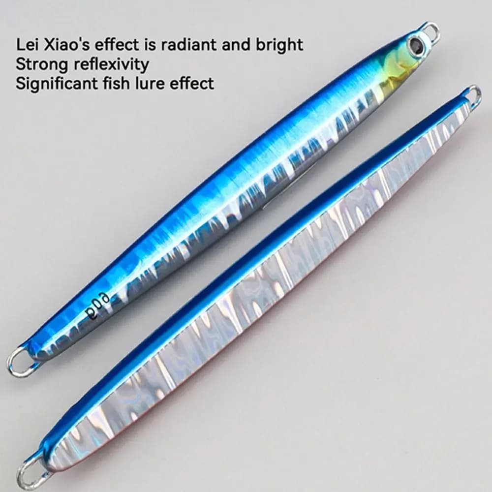 New Iron Fishing Lure 40g 60g Electroplated Metal Jig Lure 5 Color Spinning Baits