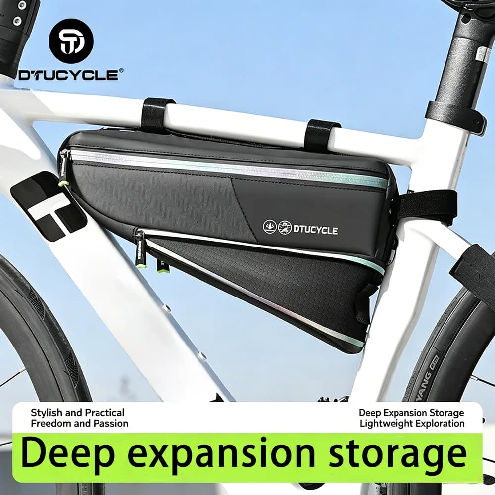 Bicycle Frame Storage Bag, Cycling Bag, Frame Bag, Bicycle Triangle Bag, Outdoor Cycling Accessories, Mountain Bike Bag, Road Bike Accessories, Large Capacity, Glow-In-The-Dark, Portable Storage Bag, Multiple Options Available, Universal Triangle Bag