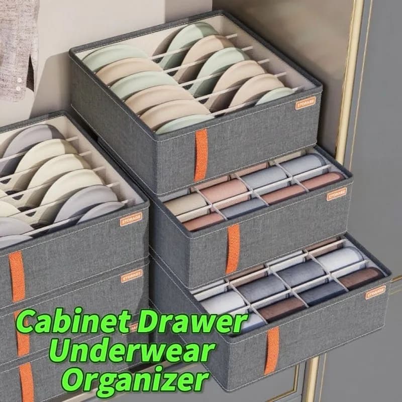 Organizzatore di biancheria intima Scatola portaoggetti per reggiseno Mutandine Calzini Scatole portaoggetti Camera da letto Guardaroba Organizzatore di vestiti Separatore pieghevole per cassetti